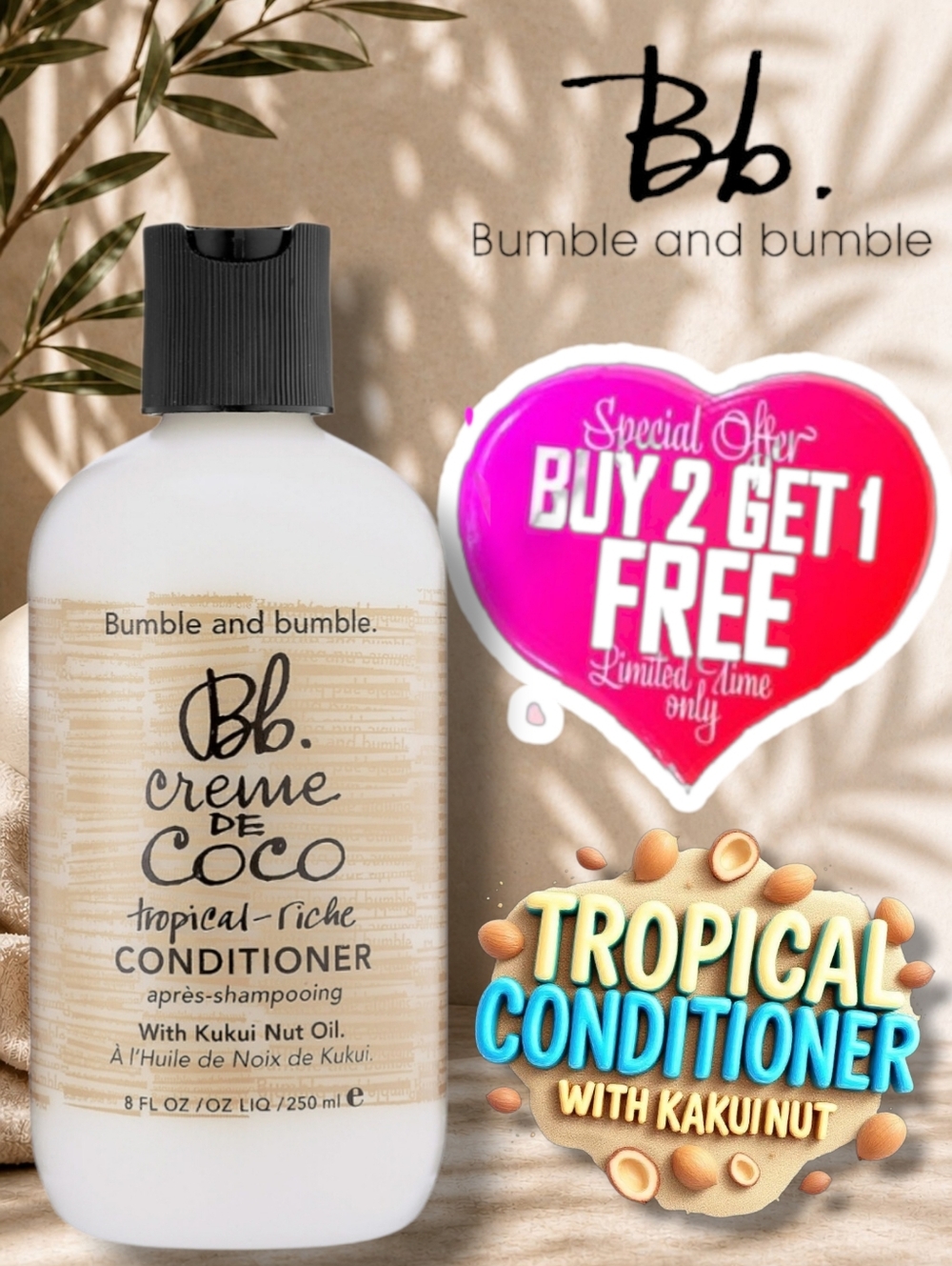 Bumble and Bumble Creme De Coco Shampoo With Tropical Oils